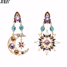 JURAN модный дизайн у моря серьги звезда и луна кулон серьги с бриллиантами милые эффектные Brincos очаровательные подарочные украшения