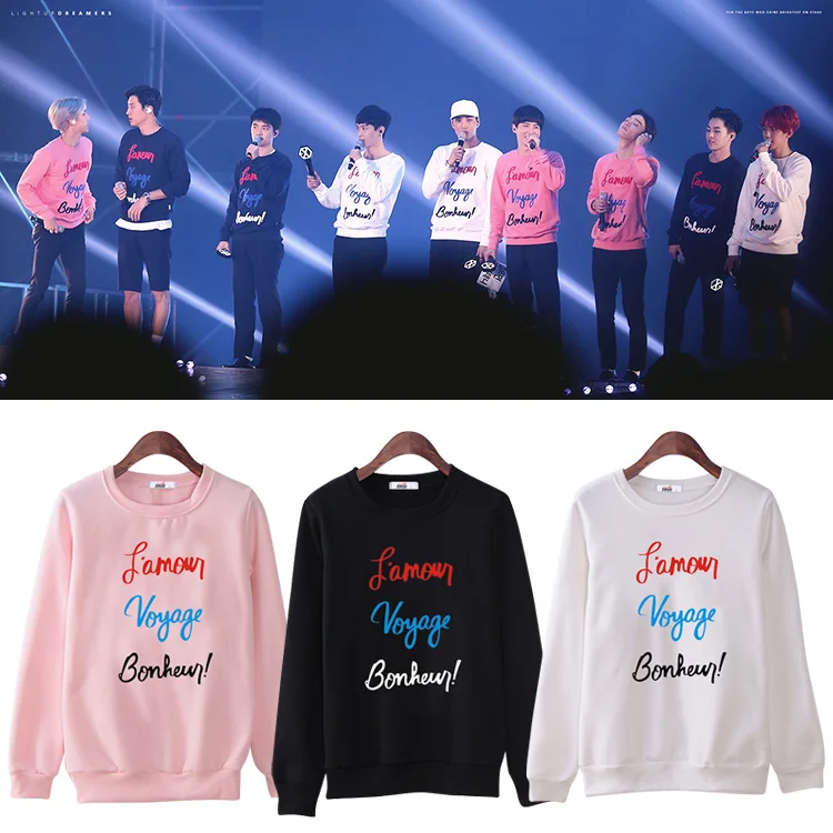 

New Arrival Star EXO products Sehun Baekhyun lay kai chen Suit long sleeve hoody Outerwears sweatershirt