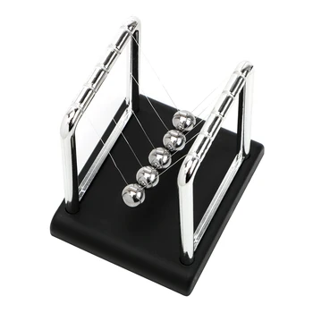 

NICEYARD Newton's Cradle Desk Table Decor Metal Pendulum Ball Newton Ball Physics Science Pendulum Steel Balance Ball