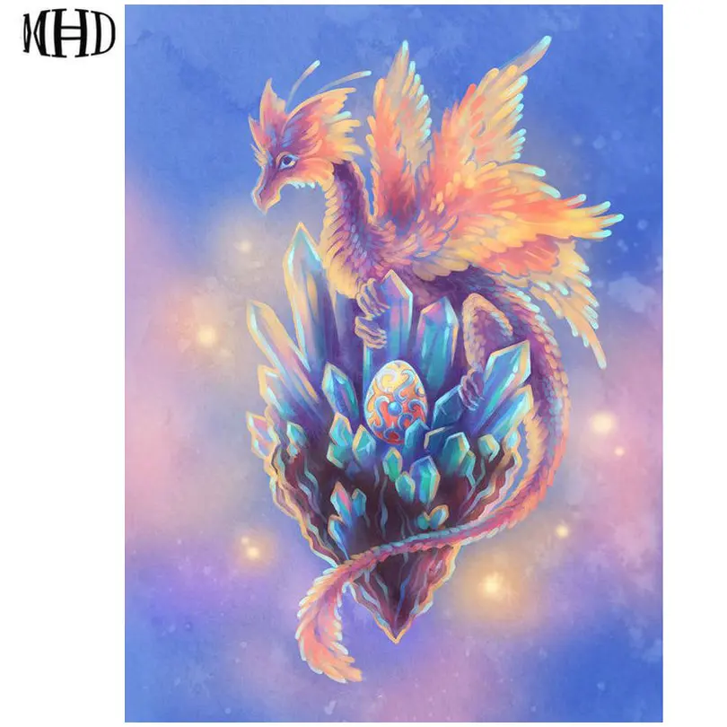 Мультяшный Дракон узор полная квадратная/круглая алмазная живопись своими