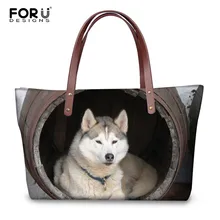 FORUDESIGNS/игрушечная Лайка с 3D принтом, модные женские сумки, роскошные дорожные сумки на плечо, женская сумка с ручкой сверху, женские сумки