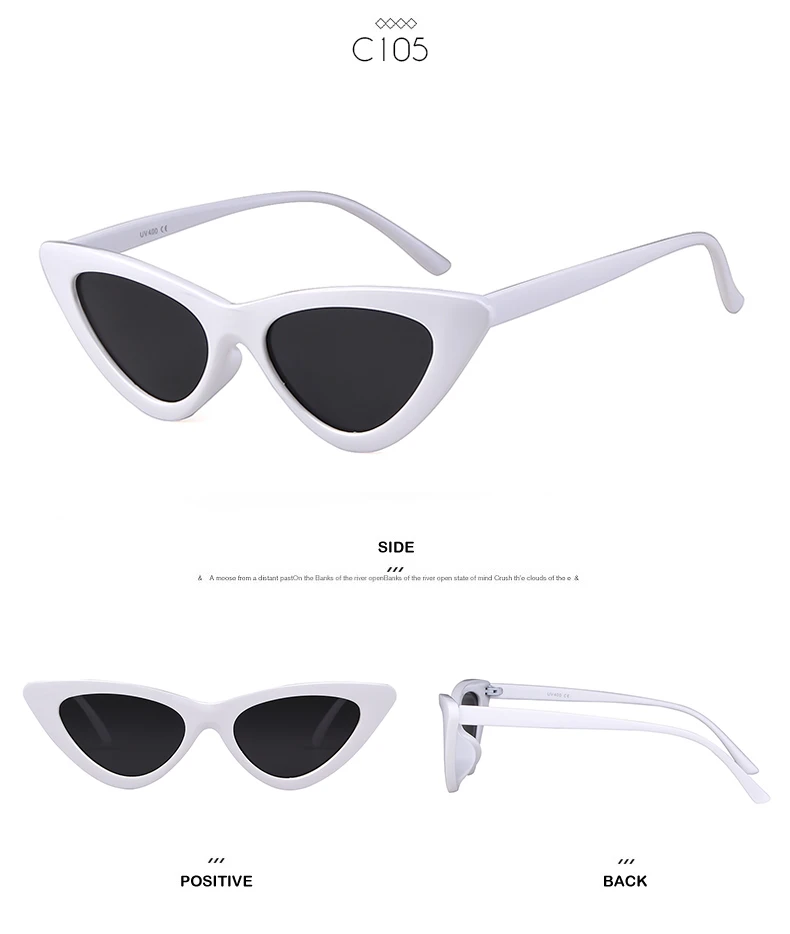 Кто милашка Модные женские поляризированные солнцезащитные очки «кошачий глаз» Для женщин Брендовая Дизайнерская обувь Винтаж Прохладный крошечный чёрные солнечные очки оттенки OM769