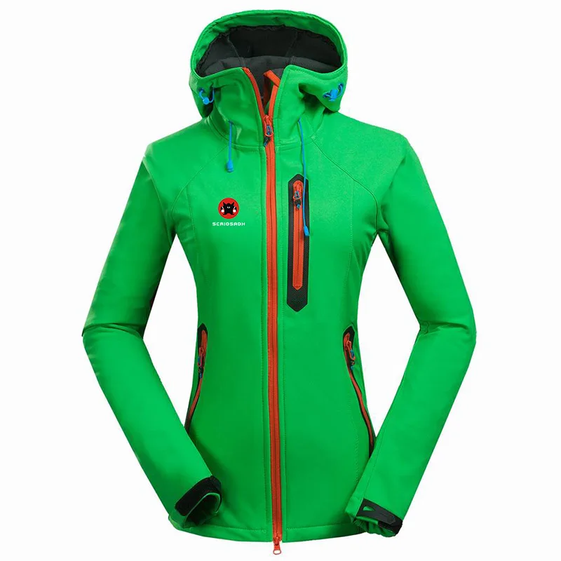 

2019 Winter Women Soft shell Outdoor Waterproof Ski Jacket Fleece Thermal Waterproof Coat Outdoor Camping Hiking Female Jacket