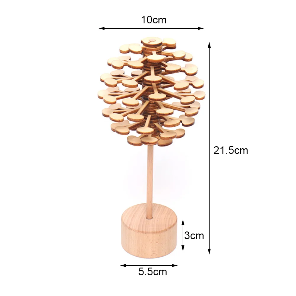 Деревянная волшебная палочка helicon, игрушка для снятия стресса, вращающийся леденец, креативное художественное украшение для дома, офиса, декомпрессия, для мальчиков и девочек