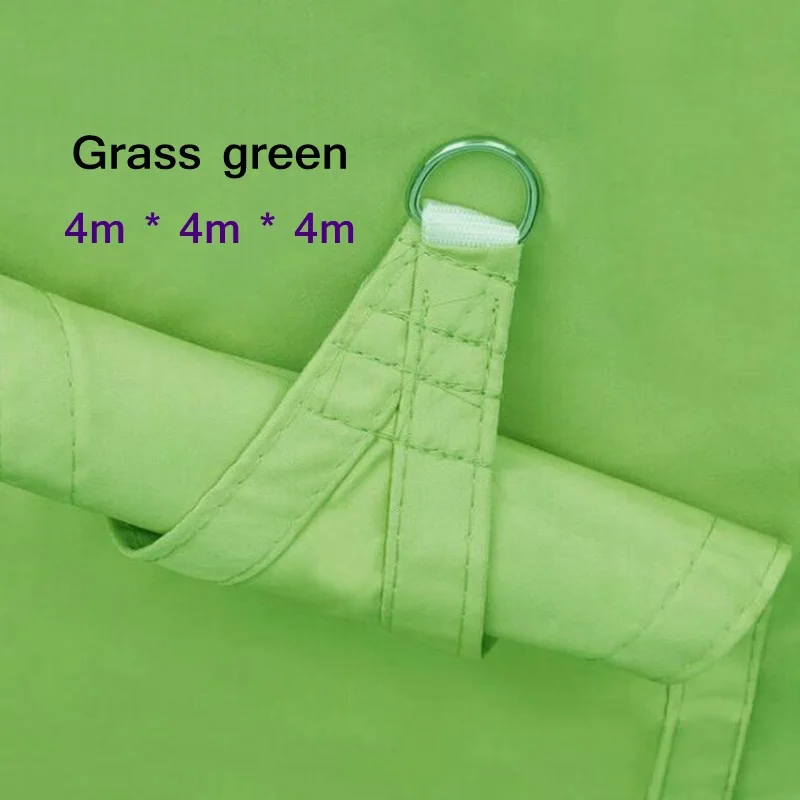 Polyester Outerdoor Rainproof Canvas Pool Sun Shelter Outdoor Canopy Garden Patio Shade Sail Awning Camping Shade Cloth - Цвет: Green-4x4x4