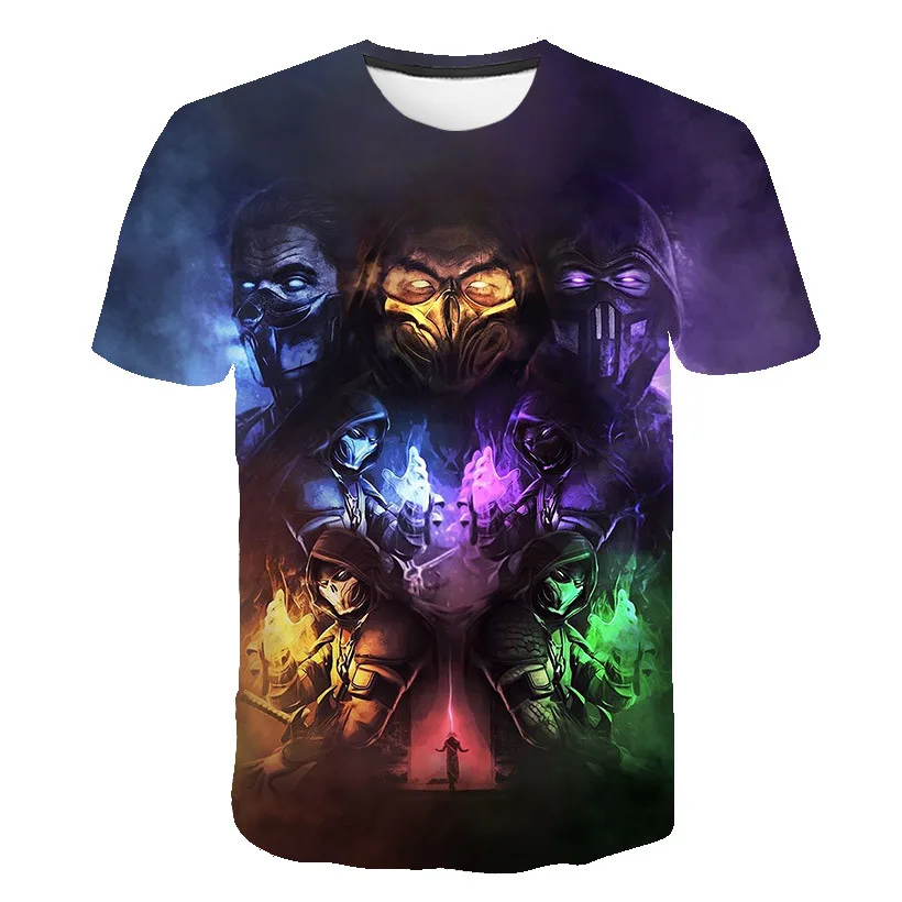 

2019 Printed T Shirt Teens Fashion Game Mortal 11 Kombat 3D Printed T Shirts Men/Women Oversize Cool Summer Fashion Shirts S-5XL