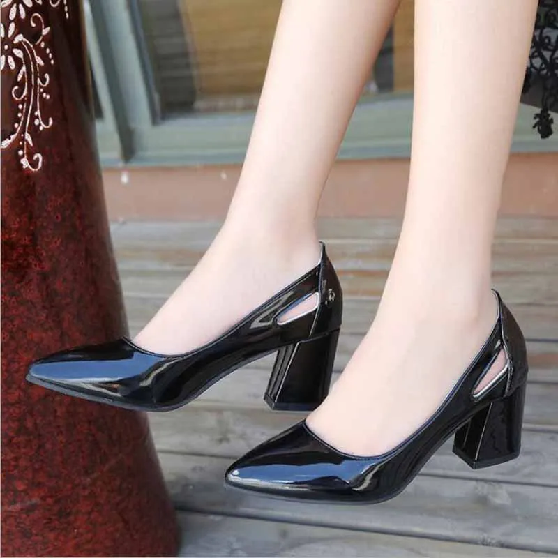 

Women Fashion Sexy Pointed Toe Sweet Colorful Woman Shoes Nude Women's high-heeled shoes, single shoes