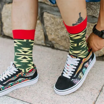 

New Brand Men's Socks Combed Cotton Socks Street Style Casual Happy Socks For Male Long Funny Socks Men Sokken Streetwear