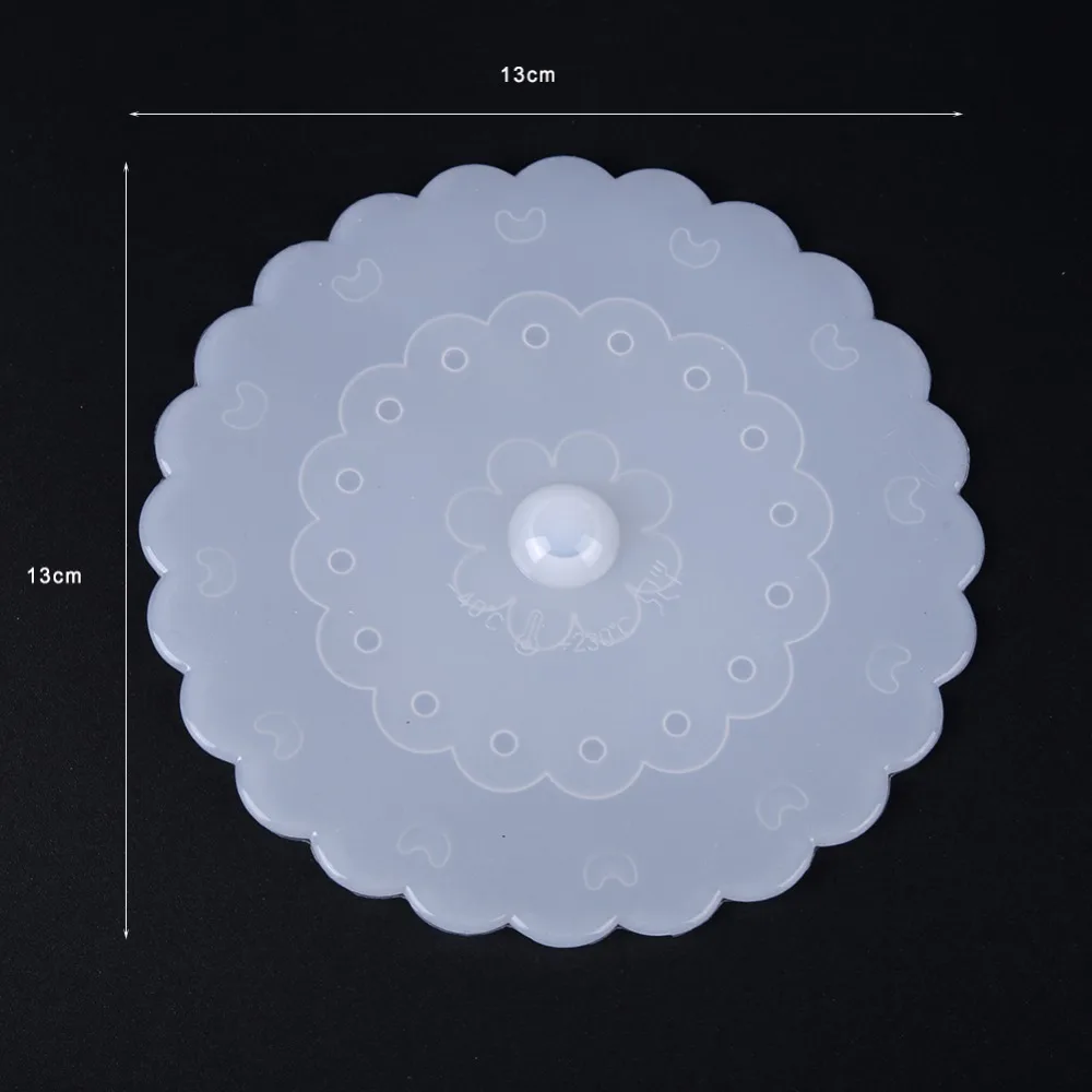 1 шт. кружево силиконовый пылезащитный герметичный многоразовый силиконовая, в форме бриллианта чашки крышкой изоляции крышка теплоизоляция чашки крышка уплотнение крышки