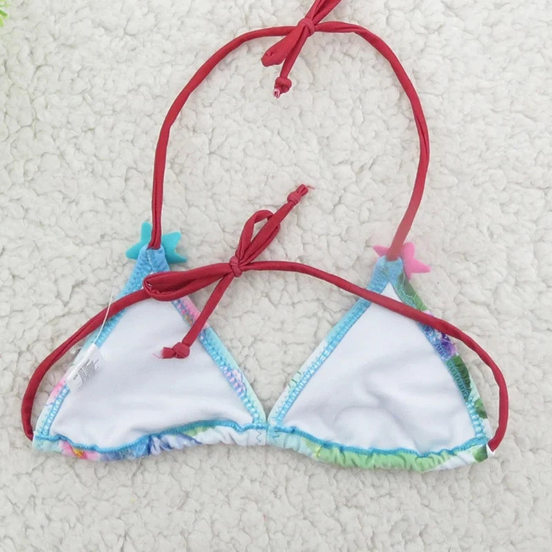 Новое лето для девочек принт Мультфильм Эльза Дизайн комплекты бикини для девочек купальник дети купальники бикини для девочек SW075-G16