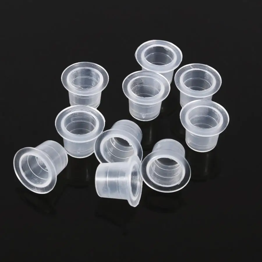 

Tattoo Accessories Professional 100Pcs Small Tattoo Machine Pigment Ink Cups Cap Supply Set Eyelashes Accesories