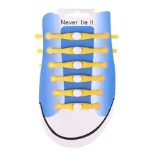12 шт./компл./комплект, силиконовые кроссовки для детей и взрослых, без галстука, кружевные кроссовки, однотонные, эластичные, без шнурка, для взрослых, без галстука