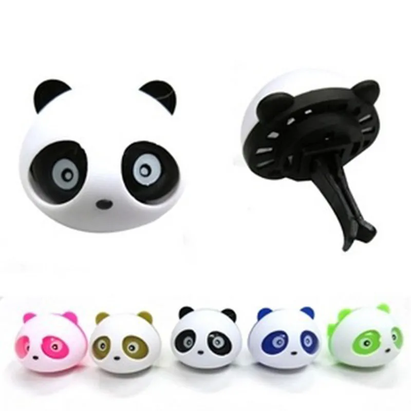 

Car-styling Panda Car Perfumes 100 original 5ml Solid Air Freshener OEM Air Conditioning Vent Flavoring In Car parfums 2pcs/set