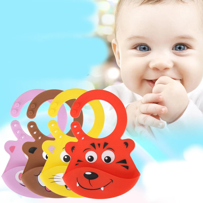 baby bibs silicone babeiro feeding baby stuff waterproof bandana baby bibs bandana burp cloths saliva girls boys kids Tiger Dog