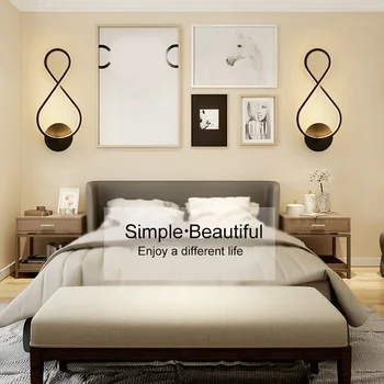 

8-shaped LED Wall Lamps Nordic Headboard Wall Lamps Living Room Restaurant Corridor MJJ88