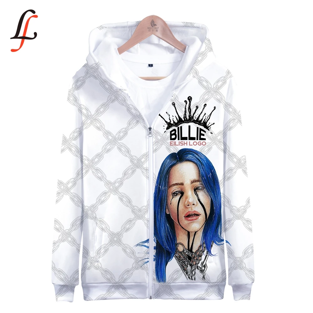 Billie Eilish harajuku 3D толстовки на молнии Modis K pop толстовка Bangtan для мальчиков и девочек толстовки для фанатов женские/мужские повседневные толстовки на молнии