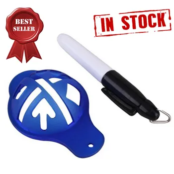 

Golf Line Tool Marker Putting Alignment Drawing Tools Golf Ball Line Marker with Pen Blue Color Driving Range Plastic Cheap 1 Pc