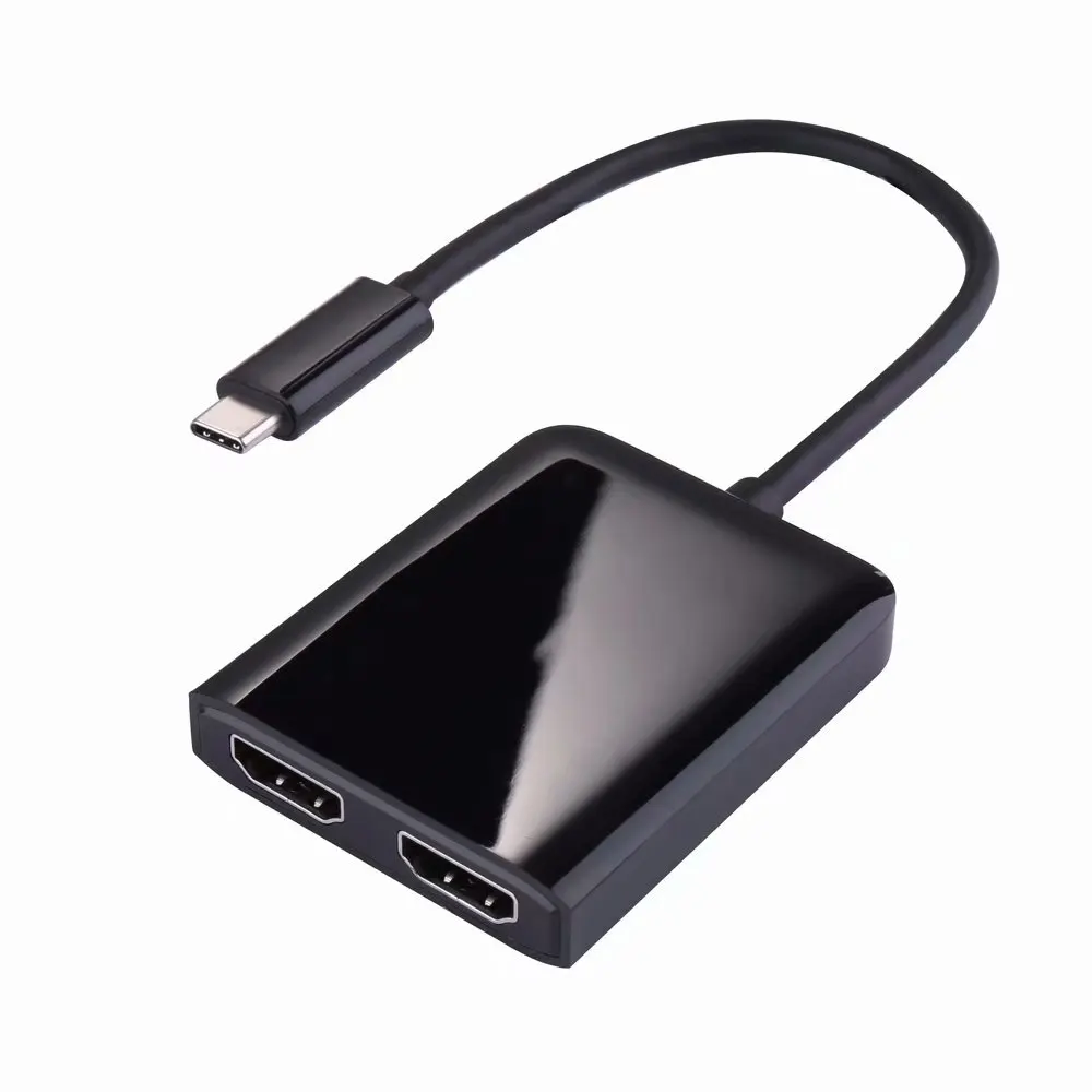 Usb type C к HDMI адаптер Тип C 3,1 мужчина к двойной HDMI Женский конвертер 4 к 30 Гц UHD видео кабель для Macbook Dell
