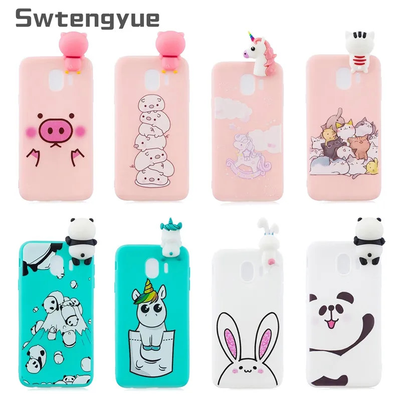 

3D Cartoon case on For Samsung Galaxy J4 2018 cover Silicone Soft TPU case For Coque Samsung Galaxy J4 2018 Doll Toy Cases Etui