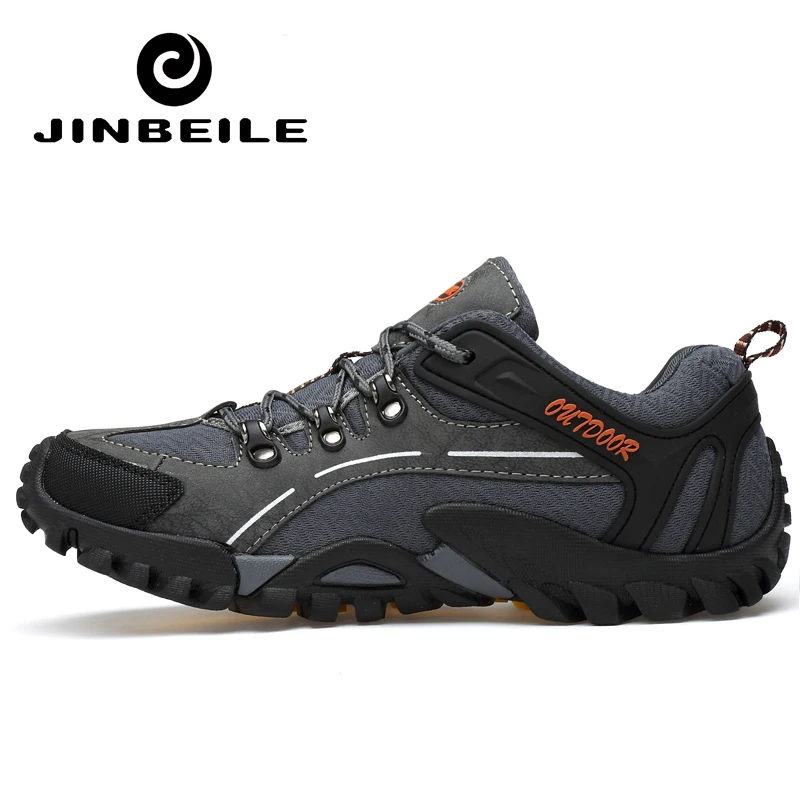 

Men's Hiking Shoes Male Outdoor Antiskid Trekking Hunting Tourism Mountain Sneaker Climbing Shoes Zapatillas Hombre Cuero Size45