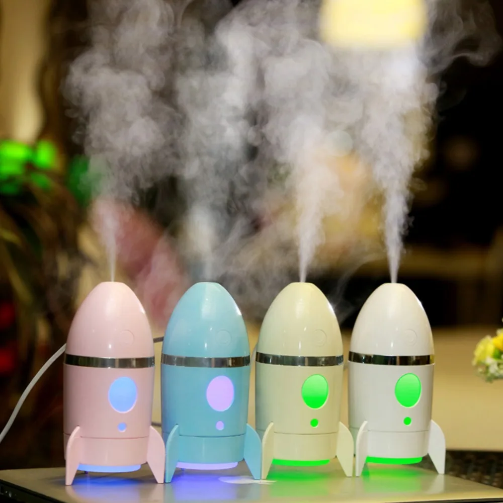 

Adoolla Mini USB Charging Rocket LED Night Light Humidifier Aroma Diffuser for Home Office Car Decoration