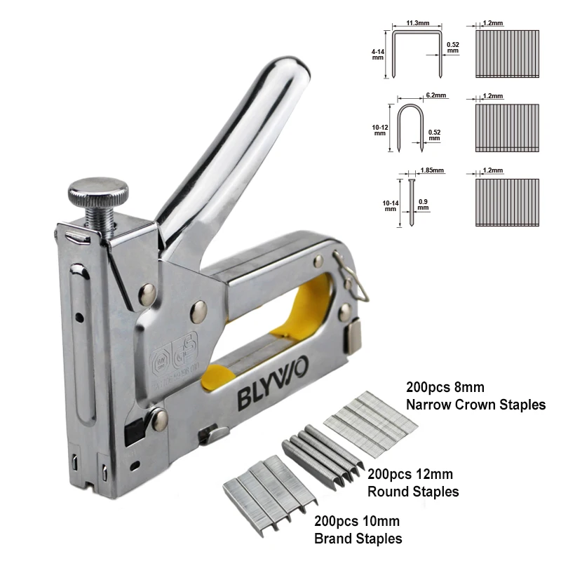 3 способа тяжелых условий мебельный степлер мебельный гвоздь темно-серая оправа с 600 шт скобы для деревянной двери обивки обрамление домашних инструментов