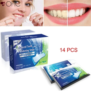 

28 Pcs/14 Pair Teeth Whitening Oral Hygiene Professional Effects 3D White Elastic Bleach Whiten Removed Stains Teeth Strips