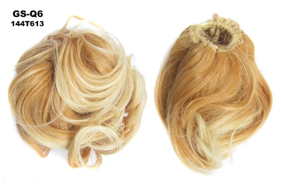TOPREETY жаропрочного синтетического Наращивание волос 60gr вьющиеся шиньон Drawstring резинкой Updo пончик - Цвет: 144T613
