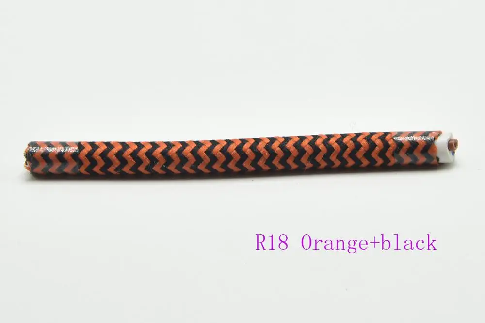 2*0,75 мм 10 м ткань Электрический провод винтажный шнур для лампы Эдисона плетеный кабель Люстра подвесная Проводная лампа текстильный кабель шнур питания - Цвет: R18