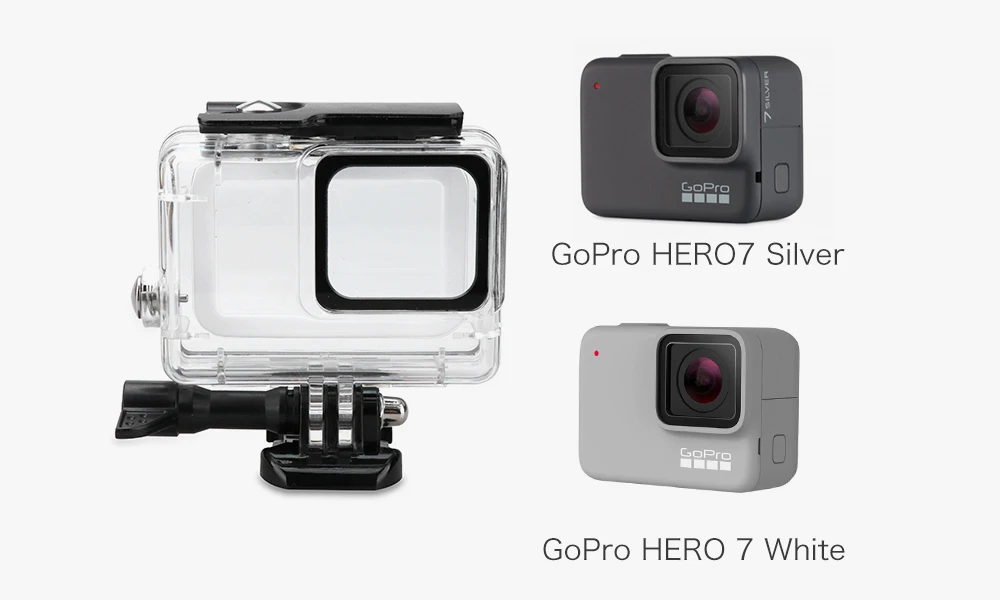 Vamson для Go pro Водонепроницаемый чехол Hero 7 серебристый/белый защитный чехол для дайвинга крепление корпуса 60 м аксессуары для камеры VP650