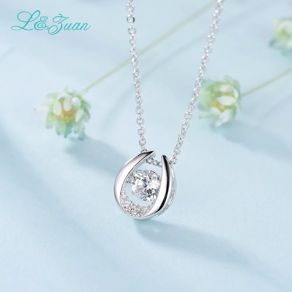 L& zuan 925 серебро 0.9ct камень Япония оригинальная умная серия Танцующая подвеска ювелирные изделия с серебряной цепочкой Рождественский подарок