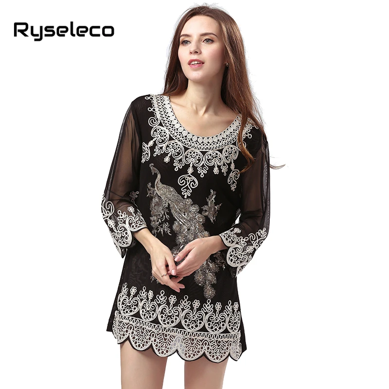 Wholesale New OEM Factory Sale Women Summer Autumn Vintage Retro Rope Embroidery Heart Paisley Sequined Peacock Mini Shirt Dresses Party Buy Cheap New OEM Factory Sale Women Summer Autumn Vintage Retro Rope Embroidery Heart Paisley Sequined Peacock Mini Shirt Dresses Party