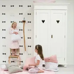 Для маленьких девочек комната маленький бантик стены Стикеры для детской комнаты для маленьких мальчиков номер домашнего декора детей