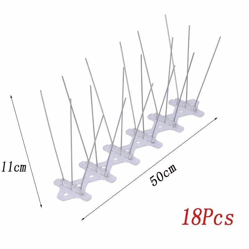 0,5 м-9 м птица голубь Отпугиватель москитов средство Нержавеющая сталь голубь ногти анти-птица анти-голубь шипы вредителей Управление сад птица - Цвет: 18pcs 9M