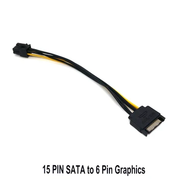 

IDE Power Cable SATA 15 Pin To 6 Pin PCI Express PCI-E Sata Converter Graphics Video Card Desktop Computer Cables