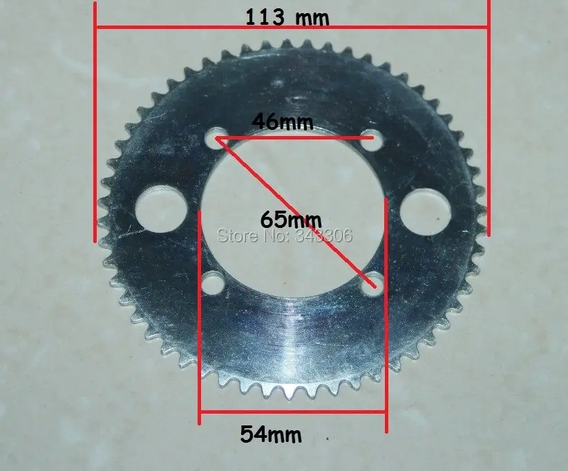 Escooter Parts 55t Tooth Sprocket 25h Chain Drive Plate Steel Rear