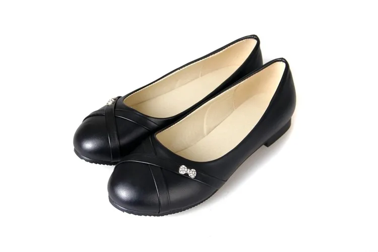 Oxford-обувь для женщин больших размеров 34–47 дамская модная обувь Дамские весенние балетки на плоской подошве с металлическим округлым носком однотонные повседневные 062