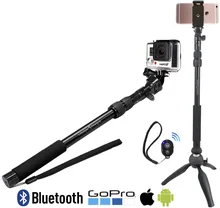 3 in1 Bluetooth Selfie stick 390-865 мм Bluetooth монопод для iPhone Android GoPro SJ камеры + мини-штатив + Bluetooth затвора