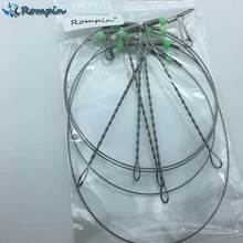 Rompin 2 шт./партия, поворотная леска с защитой от обмотки, рыболовный крючок, стальные буровые установки, высококачественные крючки, Стальные рыболовные крючки