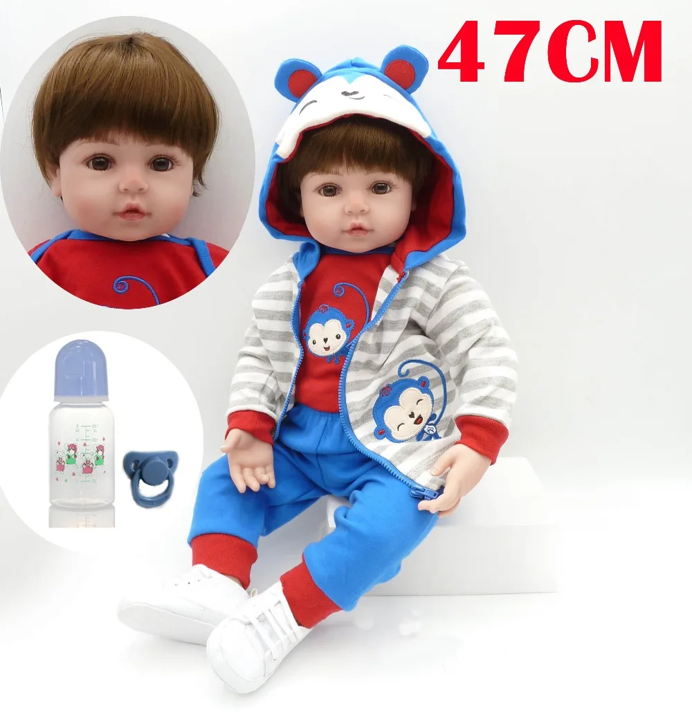 

47cm Doll bebe reborn Handmade Lifelike 19inch baby alive Toys bonecas play house toys reborn toddler doll gift