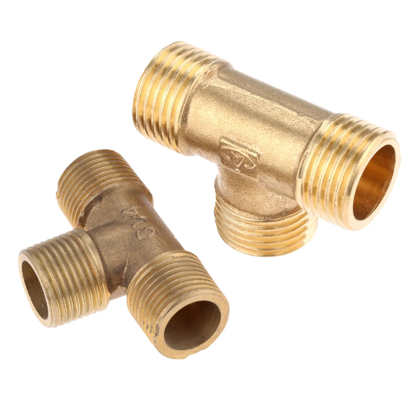 1/8" 1/4" 3/8" 1/2" Brass Fitting Connector Male Thread 3 Way Pipe Fitting Adapter Coupler Connector For Water Air Tee Type