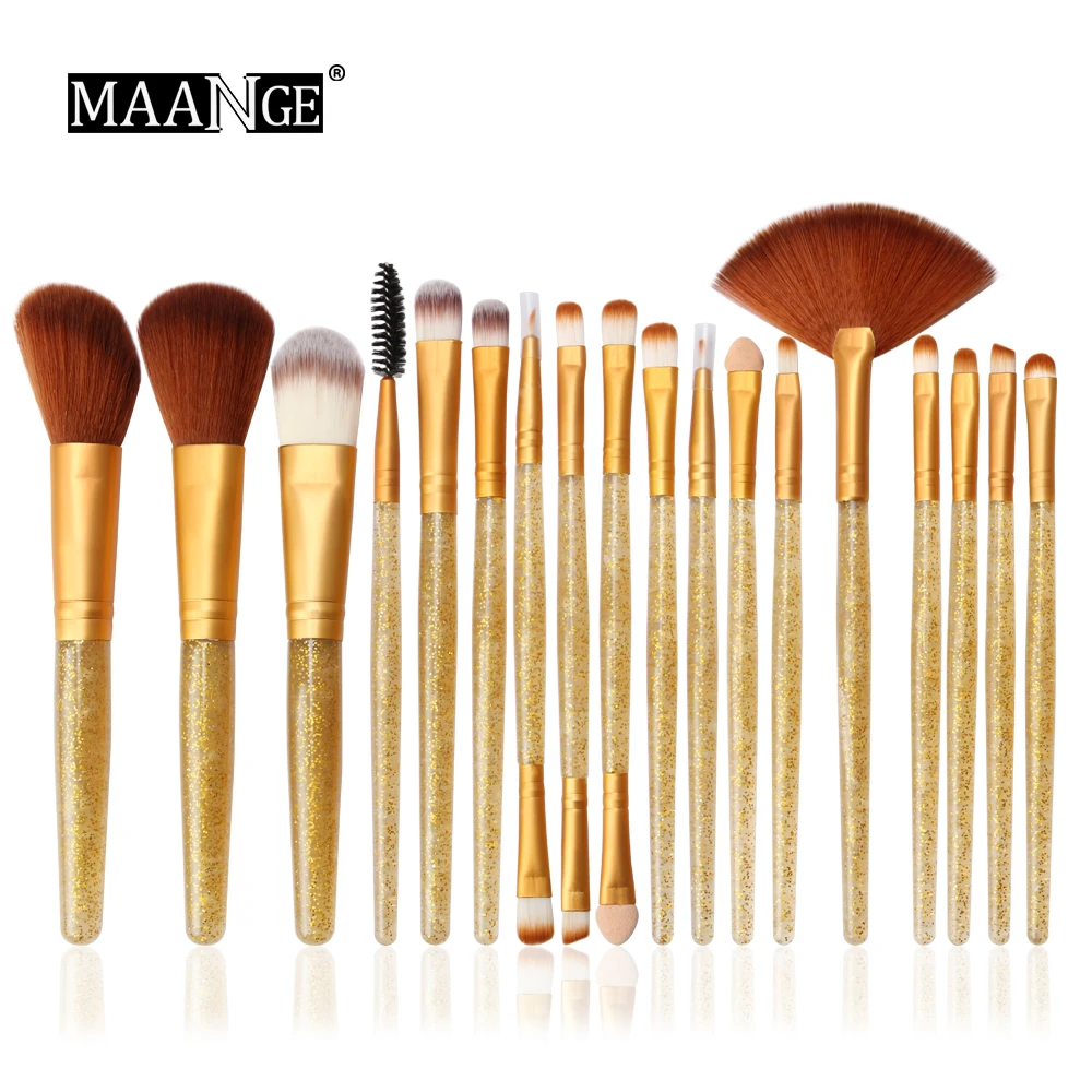 

MAANGE Pro 18Pcs Makeup Brush Set Multifunctional Cosmetic Powder Eyeshadow Blending Blushes Tools Beauty Pincel Maquiagem