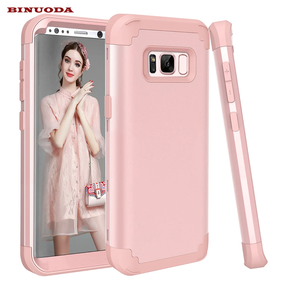 

For Samsung Galaxy S8 Case Shockproof Protect Hybrid Hard Rubber Impact Armor Phone Cases Cover for Samsung Galaxy S8 / S8 Plus