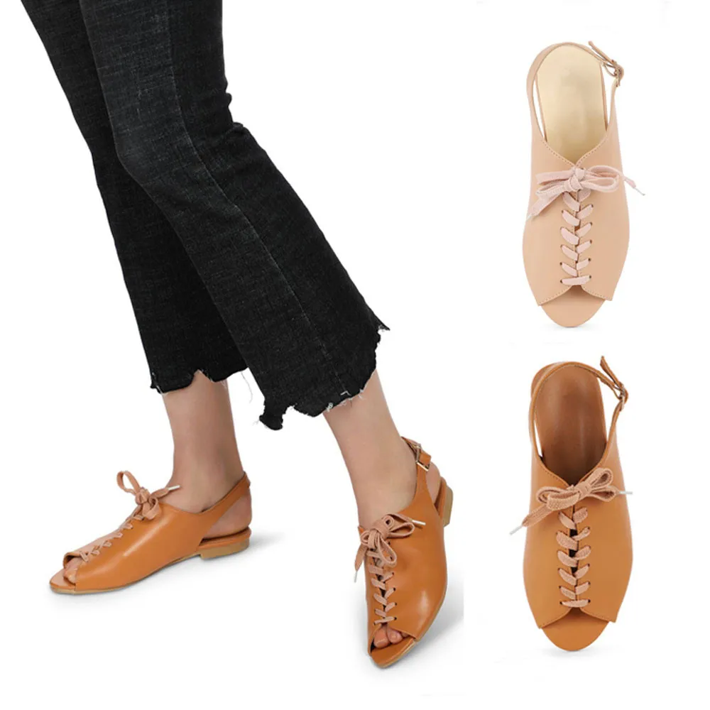 Sapatos femininos Модные женские летние пляжные сандалии с круглым носком и открытым на