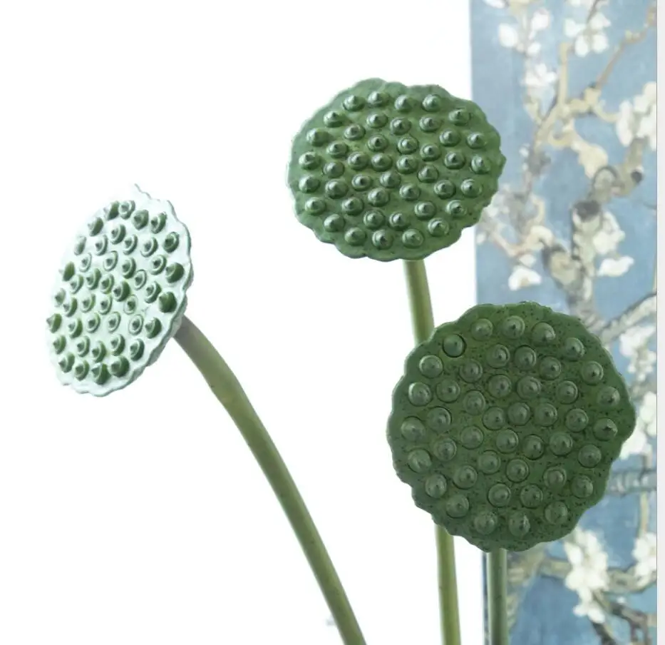 6pcs Artificial flowers single branch plastic lotus flower simulation