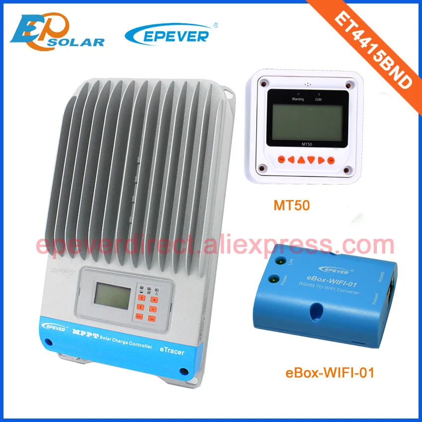 

White color MT50 remote meter controller 45A 45Amp solar power charger MPPT ET4415BND with wifi function box
