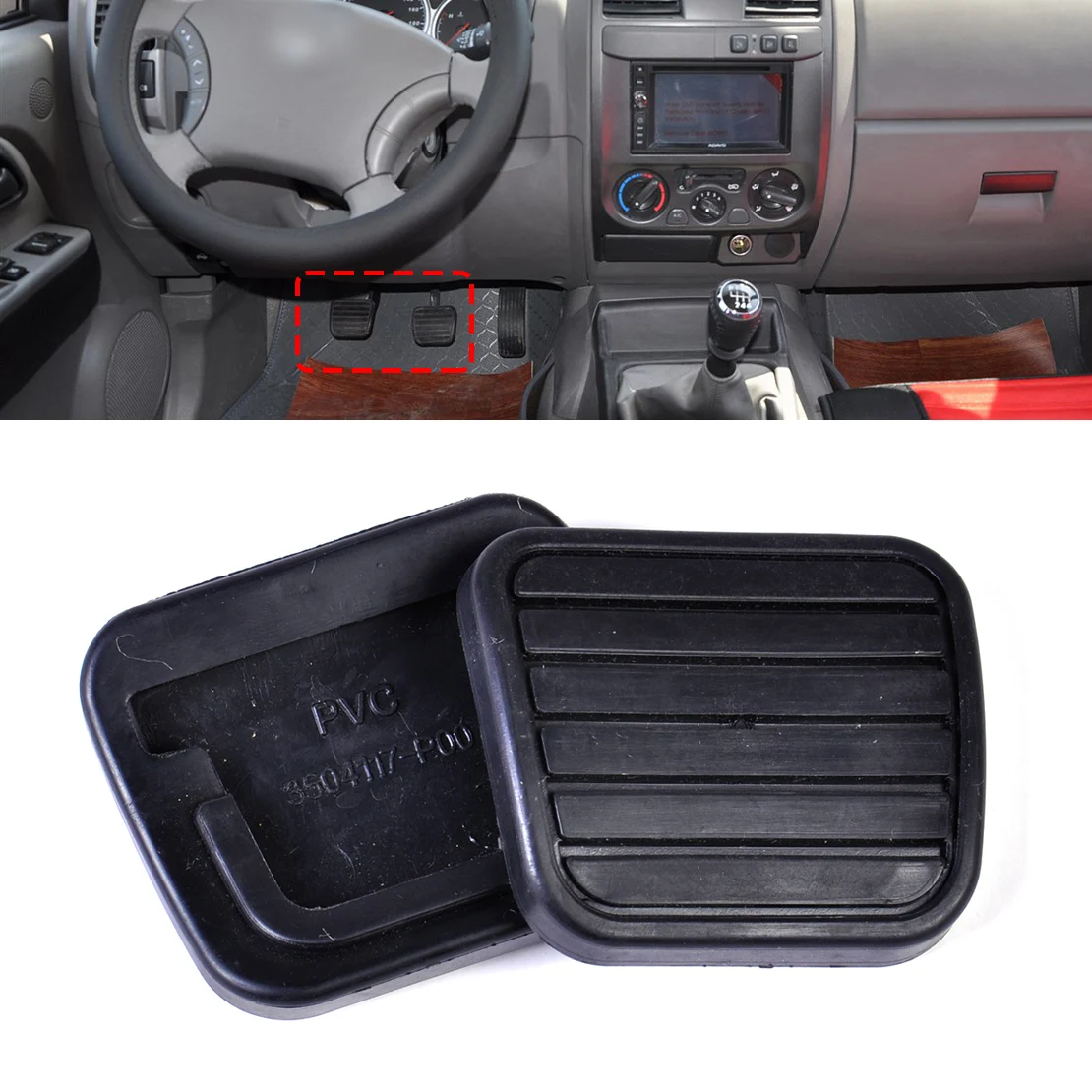 beler 2x Rubber Car Clutch Brake Pedal Pad Rubber Cover For Great Wall