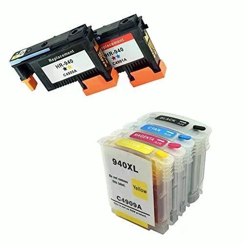 

Compatible for HP940 x 2pcs Printheads and for HP940 x 4pcs Ink Cartridges with Latest Chips for HP Officejet Pro 8000 8500 850