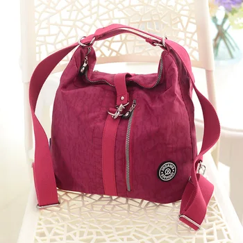 

Jinqiaoer Brand Front Zipper Pocket Casual Tote Women's Handbag Shoulder Handbags Nylon Large Capacity Bags For Women 2019 Totes