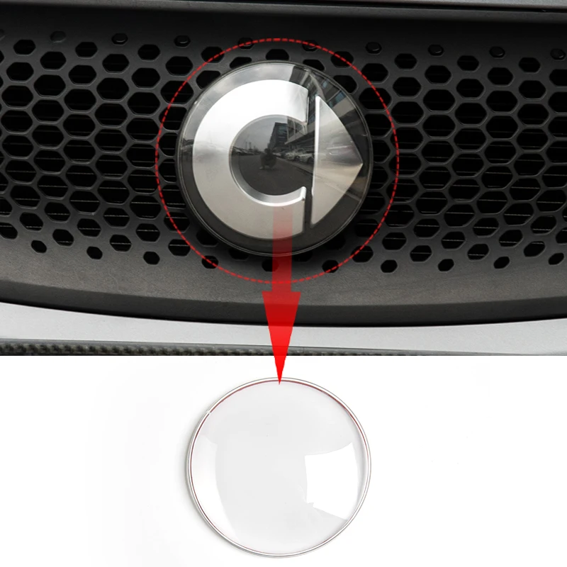 Автомобильная решетка радиатора с логотипом, прозрачная защитная крышка, аксессуары для модификации автомобиля, пылезащитная крышка для нового smart 453 fortwo forfour